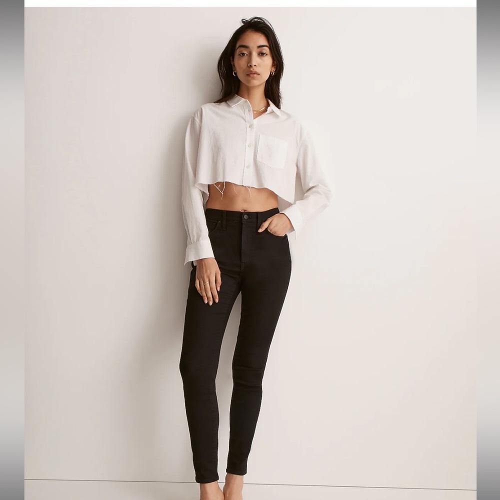Madewell 10” high rise skinny skinny size 25 in black frost